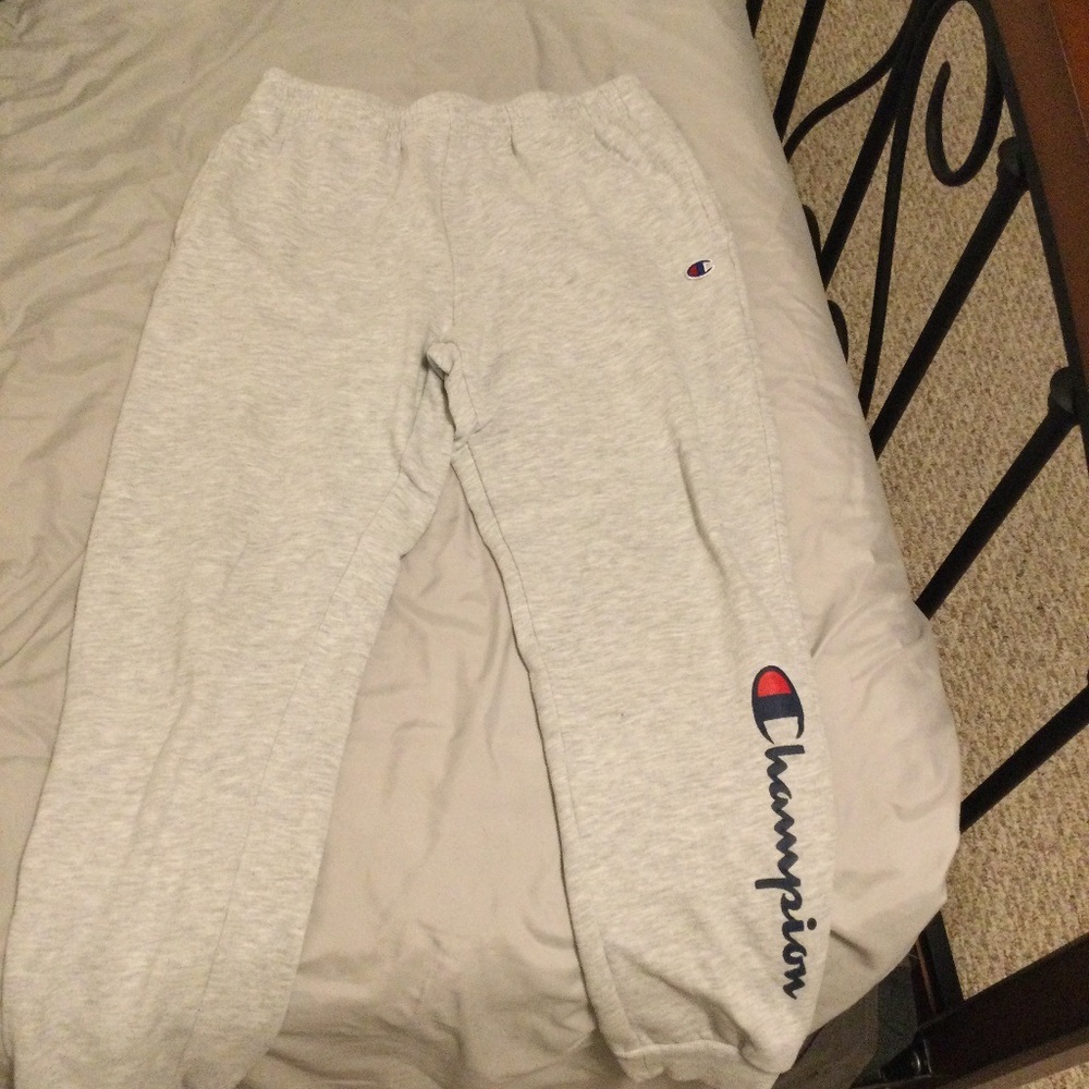 Gray champion sweat pants boys size XL